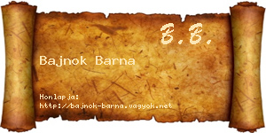 Bajnok Barna névjegykártya